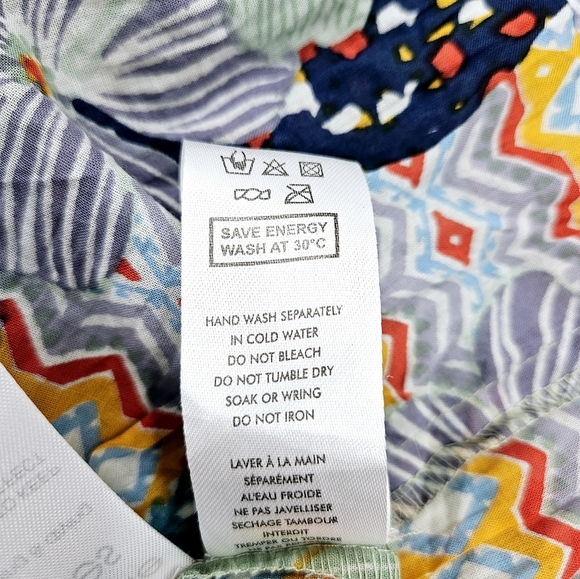 ORIENTIQUE Naturally Australian  Organic Cotton Colorful Crinkle Dress Pockets - Picture 6 of 9